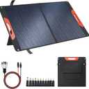 100W Foldable Solar Panel - Charger for Power Stations | Monocrystalline 23.5% High Efficiency QC3.0 USB-A/USB-C Output | IP65 Waterproof | Portable for Camping, RV, Emergency Blackout