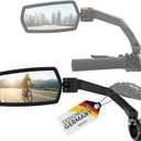 WITTKOP Bike mirror | Large HD field of vision | 360 rotatable & foldable | Mounting above & below | Break-proof & durable | ebike accessories, bike mirror handlebar mount, bicycle mirrors