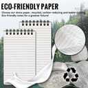 Waterproof Notebook, 1 Pack 3" x 5" Top-Spiral Pocket Notepad with 100 Squared Pages, Weatherproof Pocket Notebook for Police Outdoor Office School Recording