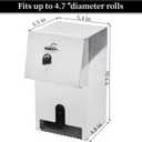 Commercial Toilet Paper Tissue Dispenser Dual Rolls Toilet Paper Holder with Lock,Heavy Duty Stainless Steel Touchless Automatic Paper Towel Dispenser with Shelf Wall Mount for Bathroom/Restroom