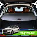 Cargo Cover for Audi Q7 2022 2023-2025 2021 Q7 Accessories 2020 2019 2018 2017 2016 Retractable Trunk Rear Security Cover Shielding Shade, Black