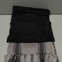 Explore Land Cotton Shemagh Keffiyeh Tactical Desert Scarf Neck Head Wrap with Tassel for Men Women (One Size, Black, Gray)