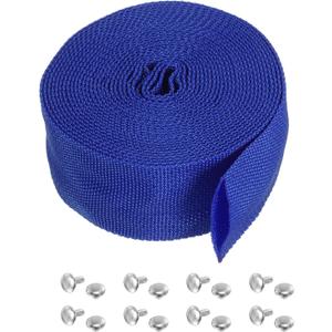 PATIKIL 1.8" 13FT Protective Hose Sleeve with Snap Fastener, Polyester Fiber Cable Cover Sheath Protection for Welding Tig Torch Hydraulic Hose, Blue