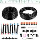 Drip Irrigation System for Watering Garden: 50FT Hydroponic Misting Device Kit with Tubing Hose Adjustable Nozzle for Potted Plants Outdoor Indoor Greenhouse Raised Beds Hydroponic