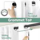 White Blackout Curtains for Bedroom 63 Inch Length, Black Out Thermal Insulated Grommet Window Drapes for Living Room, 2 Panels Set, Each 42 Inch Wide