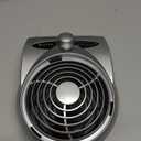 Cool Pup Crate Fan, 8x6.25x2.5 in Size  Quiet Battery Fan Keeps Dogs & Cats Cool with Built-in Thermometer, Silver