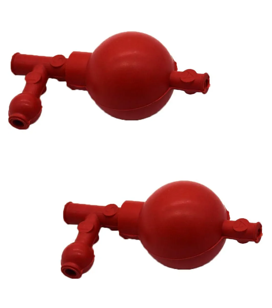 2 Pcs Rubber Pipette Filler, 3 Valves Lab Pipette Filler Bulb, Three Valve Safety Pipette Filler