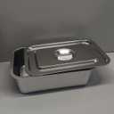 4 Inch Extra Deep Lasagna Baking Pan with Lid, 11x14 Inch 7.4QT Large Stainless Steel Nonstick Lasagna Baking Roasting Pans Casserole Dishes for Oven with Lids(M, 1 Pack)