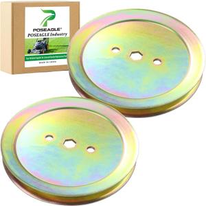 2 Pack GX20367 Pulley Replaces UC23728 Pulley for John Deere 42 Inch D110 D130 D105 D125 D100 L100 L110 L111 L118 LA115 LA105 LA135 LA100 LA120 LA125 E100 S100 E130 E110 E120 Lawn Tractors