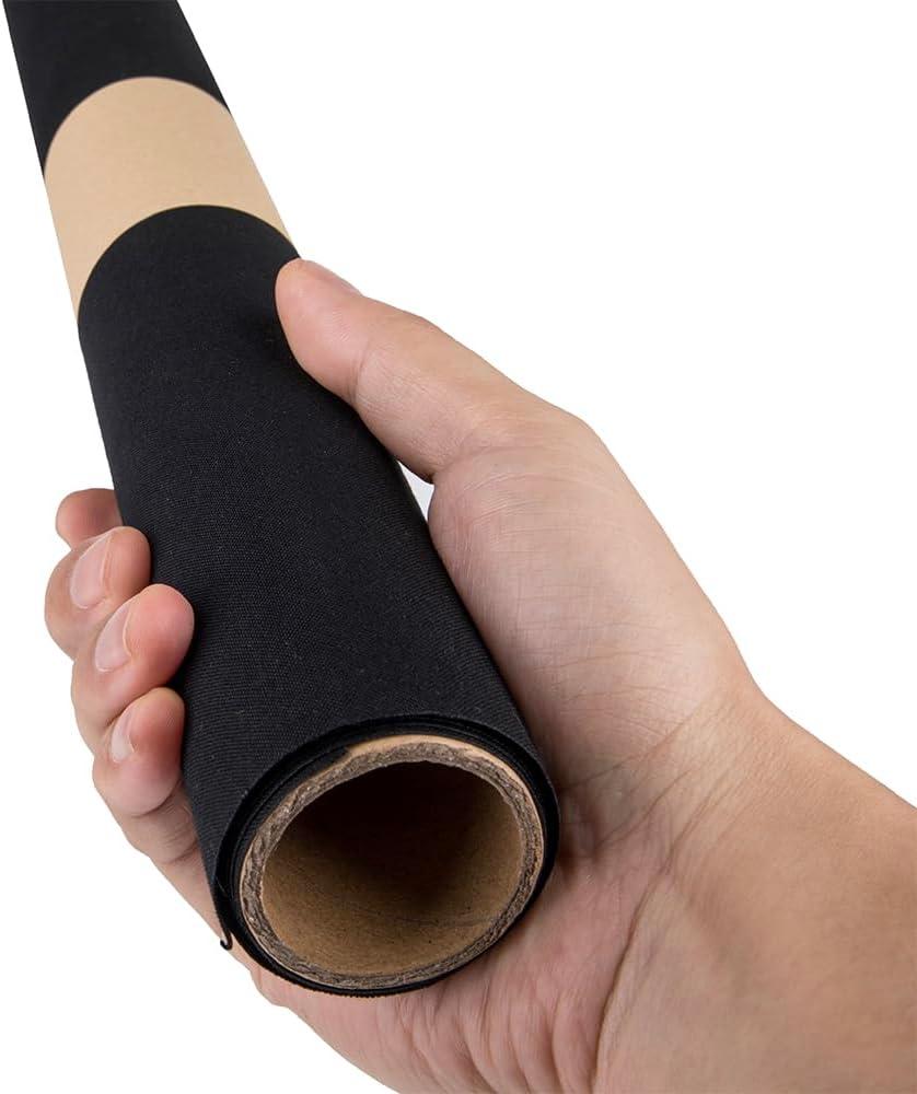 Book Cloth, Bookbinding Cloth, Bookbinding Fabric, Fabric Surface and Paper-Backed for Book Binding Scrapbooking Album DIY Crafts 17x40 Black