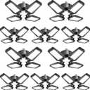 Garage Lights 10 Pack 120W, 12000LM LED Garage Lights with 4+1 Deformable Panels 6500K Screw in LED Shop Lighting for Workshop, Basement Support E26/E27