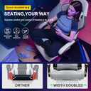 GTPLAYER Gaming Chair, Computer Office Chair with Pocket Spring Cushion, Linkage Armrests and Footrest, High Back Ergonomic Computer Chair with Lumbar Support Task Chair with Footrest (Frostedgray)