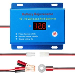 Battery Desulfator Reconditioner for 12V–72V Lead-Acid Batteries, Pulse Repair to Restore & Extend Battery Life – Works with AGM, Gel, VRLA, SLA, Flooded – for Car, RV, Solar, Marine, Golf Cart