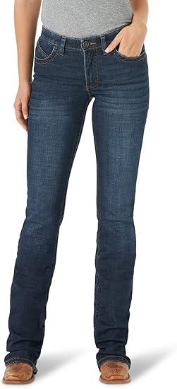 Wrangler Women's Willow Mid Rise Performance Waist Boot Cut Ultimate Riding Jean, Lovette, 13-34