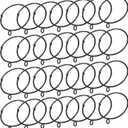 uxcell 28 PCS Openable Curtain Rings Metal Eyelet Hangers Ring 2.5 Inch Interior Diameter for Drapery Curtain Rods Black