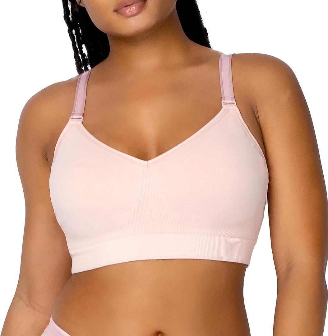 Curvy Couture Women's Plus Size Smooth Seamless Wireless Bra  Soft & Comfortable Fit (XX-Large)
