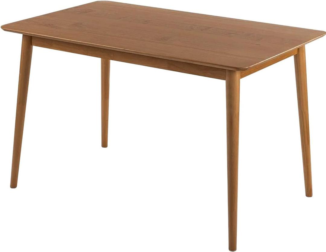 Dining Table 6 Person 47.2'' Modern Rectangular Kitchen Table Sturdy Durable Structure Wooden Dining Room Table for Small Spaces Table Home Furniture, Natural