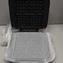 Dash No-Drip Waffle Maker - Makes Four Waffles at Once for Hassle-Free Breakfasts - Dual Nonstick Heating Plates & Quick Heat-Up System - Easy-Release Surface - Silver