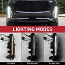 LED Fog Light Turn Signal Light AssemblyCompatible for 2021-2024 Cadillac Escalade Daytime Running Light DRL Left Driver Side 85117442 GM2562121