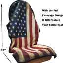 Car Seat Cover Protector Front Seats,for Gym Workout,Running,Swimming,Beach and Hiking,Waterproof Sweat Towel Bucket Seat Covers for Cars SUV Trucks (American Flag, 1Pcs)