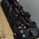 MITZONE N55 Engine Valve Cover with Gasket Bolts Kit & Oil Cap for BMW 2010-2017 335i 535i 2011-2019 X5 X3 X6 2013-2015 740i 740Li 3.0L Part# 11127570292 (Black-New)