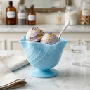 Ceramic Ice Cream Bowl, Plastic, Pack of 10, Blue