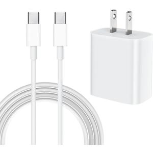 for iPhone 15 16 Charger Type C Fast Charging, 20W USB C Charger Block Cord for iPhone 16/15 Pro Max, iPad, Airpods 4, with 6FT Long USBC Cable