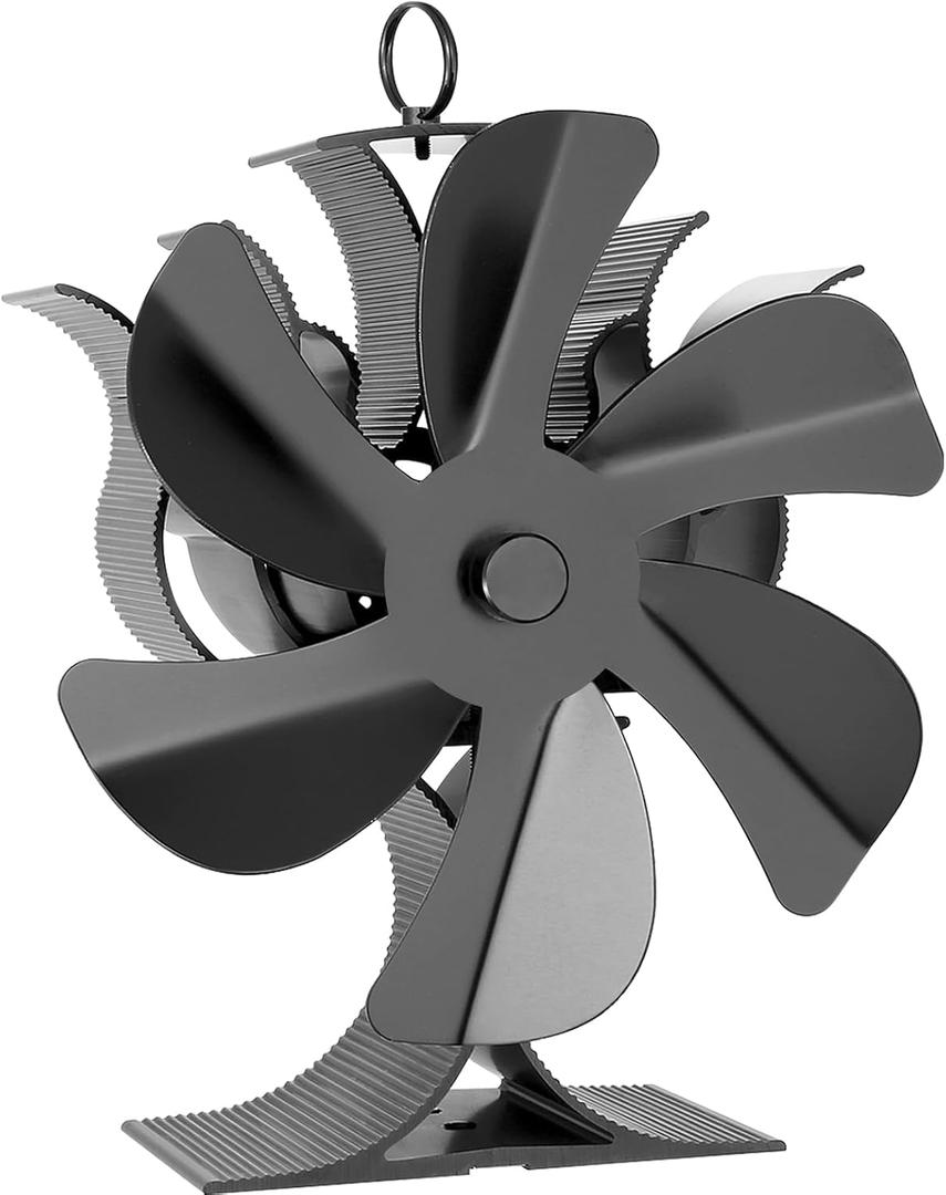 Wood Stove Fan Heat Powered | Non Electric Heat Activated Fan for Wood Burning Stove/Log Burner | Thermoelectric Fireplace Fan| W/wood Stove Accecories