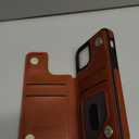 DJDUCK Designed for iPhone 12/12 Pro Case Wallet with Card Holder, [Magnetic Clasp Cover] [RFID Blocking Leather Protection] Shockproof Women Men Cases 6.1 Inch for Apple 12 Light Brown