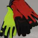 BOSS Men's Task 2-Pack High Performance Synthetic Leather Palm Work Gloves, High Dexterity, Knuckle Padding, Comfort, Abrasion Resistant, Black, Red, Yellow, Large