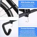 2 Pcs Bike Rack Garage, Black Metal Bike Wall Mount Hanger Heavy Duty Bikes Wall Hanger Adjustable Metal Hook Holder for Road Mountain Indoor Bicycle Storage