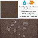 FUNHOME 2 Pack Outdoor Cushion Slipcovers 24" x 24" x 4", No Insert! Water-Resistant Patio Chair Seat Cushion Covers with Zipper and Tie, Replacement Cover Only(Brown)