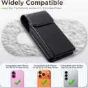 Holster for iPhone 17 Pro Max 16 Pro Max 15 Pro Max 14 Pro Max 13 Pro Max 16 Plus 15 Plus 14 Plus, Premium Leather Pouch with Belt Clip Phone Holster Belt Case, Black -Large