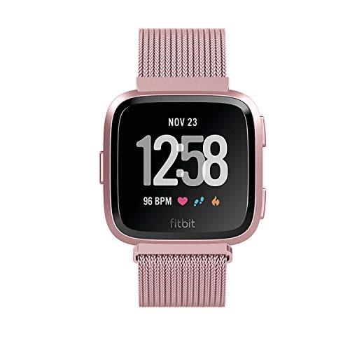 STAINLESS STEEL MESH BAND FOR USE WITH FITBIT VERSA ROSE GOLD 