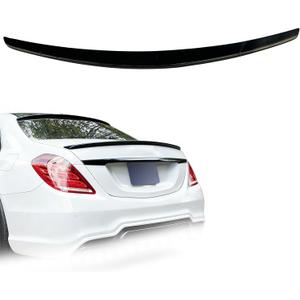 Rear Spoiler Wing for Mercedes-Benz W222 S Class Sedan S450 S550 S560 S63 2014-2020 Glossy Black Auto Exterior ABS Tail Trunk Lip Spoiler Wing Aerodynamic Styling