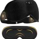 Sleep Mask with Bluetooth Headphones, Removable 3D Contoured Cup, Wireless Eye Mask for Sleep, Sleeping Headphones with Thin Stereo Speakers for Men, Women, Travel, Relaxation - Black