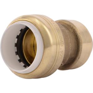 SharkBite 3/4 Inch CTS x 3/4 Inch PVC Transition Coupling, Push to Connect Brass Plumbing Fitting, PEX Pipe, Copper, CPVC, PE-RT, HDPE, UIP4016A 6 Packs