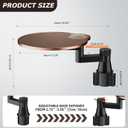 Car Tray Cup Holder Desk, 360 Rotating PU Leather Food Car Table - Steering Wheel Tray Road Trip Essentials Accessories for Tesla Model Y/3/S, Ford F150 Most Vehicles