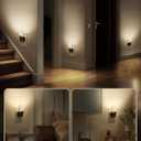 DORESshop LED Night Lights Plug into Wall, Modern Decorative Design Nightlights Plug in, Adjustable Brightness, Dimmable Night Light, Perfect for Adults' Bedroom, Hallway, Bathroom,Warm White (1 Count (Pack of 1))