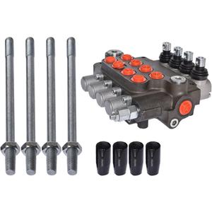 Hydraulic Directional Control Valve 4 Spool 21 GPM SAE Ports 3600 PSI for Small Tractors Tractors Loaders Log Splitters