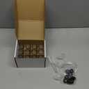 JohnBee 12-Pack 2 oz (60ml) Small Glass Boston Round Bottles with Lids - Leak-Proof Mini Travel Containers for Ginger Shots, Juice, Whiskey, Samples | W/Labels, Funnels & Brushes