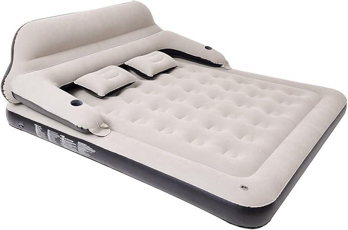 King Size Air Mattress Inflatable Bed with Headboard and Pillows,Blow Up Couch Sofabed
