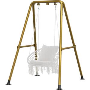 G TALECO GEAR Hammock Chair Stand,Heavy-Duty Steel Hammock Stand,300LBS Multi-Use Swing Stand for Outdoor Indoor，Hammock Chair not Include (Gold)