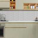 20PCS 3D Wall Panels Peel and Stick Foam, Self-Adhesive Decorative 3D Brick Wallpaper Wall Covering, Faux Stone Wall Panel Foam Brick for Living Room, Kitchen, Bathroom (White)