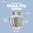 Jool Baby Quick Flip Toilet Seat with Built-in Potty & Splash Guard for Toddler Training, Slow Close (Round)