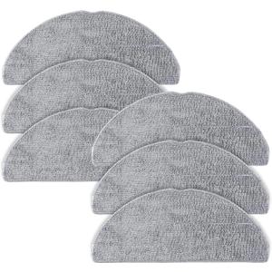 VIEWALL 6 Pack Microfiber Mop Cloths Compatible with Roborock Q7 M5 / Q7 M5+ / Q7 L5 / Q7 L5+ Robot Vacuum Cleaner, Reusable Mop Cloths Replacement Accessories(Not for Q7 / Q7 MAX / Q5 MAX)