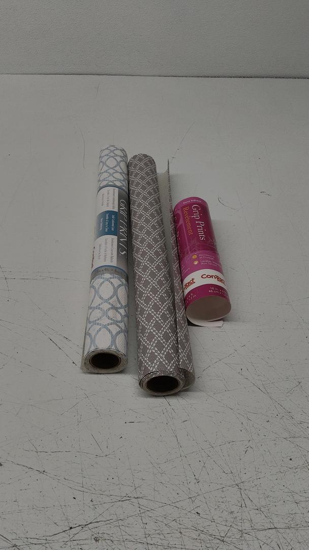 2 Pack Set Grip Prints Modern Blue And Brown 18inx4Ft