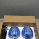 Blue Glass Pendant Lights Kitchen Island 6.29 in Glass Globe Pendant Light Fixture Adjustable Modern Farmhouse Pendant Lighting for Bedroom Dining Room(2 Pack)