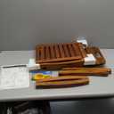 Fun Memories Teak Shower Bench Seat with Handles and Backrest, 19" Solid Wood Shower Stool Waterproof Shower Seat with Storage for Inside Shower Legs Shaving, Seniors Elderly Heavy Duty