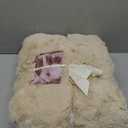 Cozy Bliss Faux Fur Throw Blanket for Couch, Fuzzy Soft Plush Thick Bubble Blanket for Sofa Bedroom Living Room, 60 * 80 Inches Beige